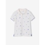 Polo gar�on imprim� manches courtes �cru