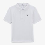 Polo garçon lucas maille piquéee blanc Polo garçon lucas maille piquéee blanc
