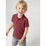 Polo gar�on manches courtes broderie poitrine terracotta