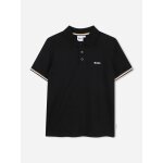 Polo gar�on � manches courtes noir