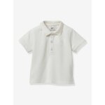 Polo en maille piqu�e b�b� - coton biologique �cru