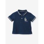Polo en maille piqu�e b�b� - coton biologique indigo