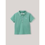 Polo en maille piqu�e en coton biologique chlorophyle