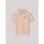 Polo en maille pique en coton biologique peach