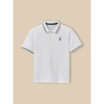 Polo en maille piqu�e gar�on - coton biologique blanc