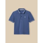 Polo en maille piqu�e gar�on - coton biologique denim blue