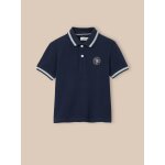 Polo en maille pique garon - coton biologique marine