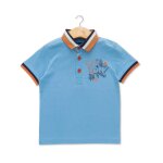 Polo manches courtes 100% coton gar�on bleu ciel