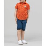 Polo manches courtes 100% coton gar�on orange citrouille