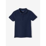 Polo manches courtes broderie poitrine garon marine
