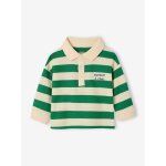 Polo manches longues b�b� gar�on ray� vert