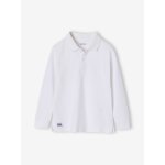 Polo manches longues gar�on blanc