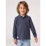 Polo manches longues gar�on bleu ardoise