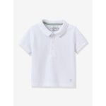 Polo piqu� uni b�b� blanc