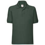 Polo polyester 65 / 35 vert bouteille