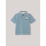 Polo rayé en coton biologique rayure bleue Polo rayé en coton biologique rayure bleue
