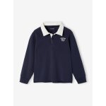 Polo ray� gar�on marine