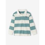 Polo ray� gar�on vert d'eau