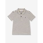 Polo ray� manches courtes gar�on vanille