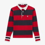 Polo rugby garçon rayé bleu foncé Polo rugby garçon rayé bleu foncé