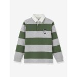 Polo - rugby ray� gar�on coton biologique vert