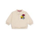 Polo sweat pour garon avec dtails brods crme