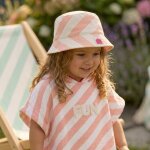 Poncho de bain b�b� en coton - pop rose