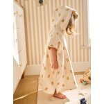 Poncho de bain bb personnalisable petit ours, avec coton recycl blanc imprim