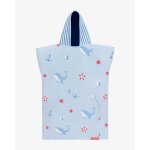 Poncho de bain a capuche enfant microfibre blue