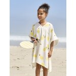 Poncho de bain / plage enfant personnalisable, avec coton recycl blanc imprim