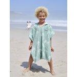 Poncho de bain / plage enfant personnalisable, avec coton recycl menthe