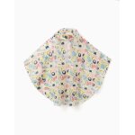 Poncho impermable  capuche avec motif jaune