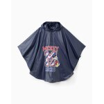 Poncho impermable mickey  capuche bleu fonc