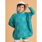 Poncho en microfibres blanc / vert