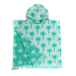 Poncho de plage enfant bleu
