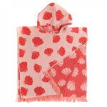 Poncho de plage enfant rouge