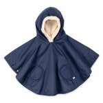 Poncho de voyage b�b� pour si�ge auto - au chaud sous la pluie navy