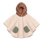 Poncho de voyage b�b� pour si�ge auto - teddy douillet ficelle vert