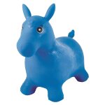 Poney sauteur gonflable bleu bleu
