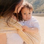 Portage - echarpe jacquard nomade ocre