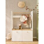 Portant et bureau enfant 2 en 1 ourson blanc