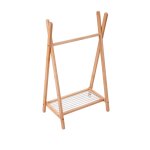 Portant v�tements b�b� l�andre en bois de h�tre massif bois hybride blanc