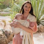 Porte - b�b� boba ring sling en lin beige