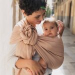 Porte - bb boba ring sling en lin peony rose