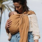Porte - bb boba ring sling en lin rye marron