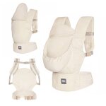 Porte - b�b� elara ergonomique lin et coton 3 mois � 20 kg, position m, panneau r�glable, capuche amovible ...