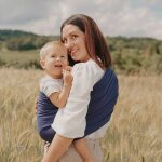 Porte - b�b� neo sling bleu fregate multi - coloured