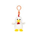 Porte - cl�s en peluche coq easter 8 cm jaune