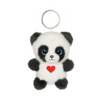 Porte - cl�s peluche panda doux pour enfant 8cm gris