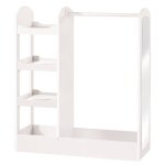 Portemanteau bb avec miroir, penderie et tagres blanc